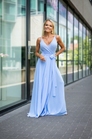 Sifoonkangast pidulik maksikleit lavendel helesinine