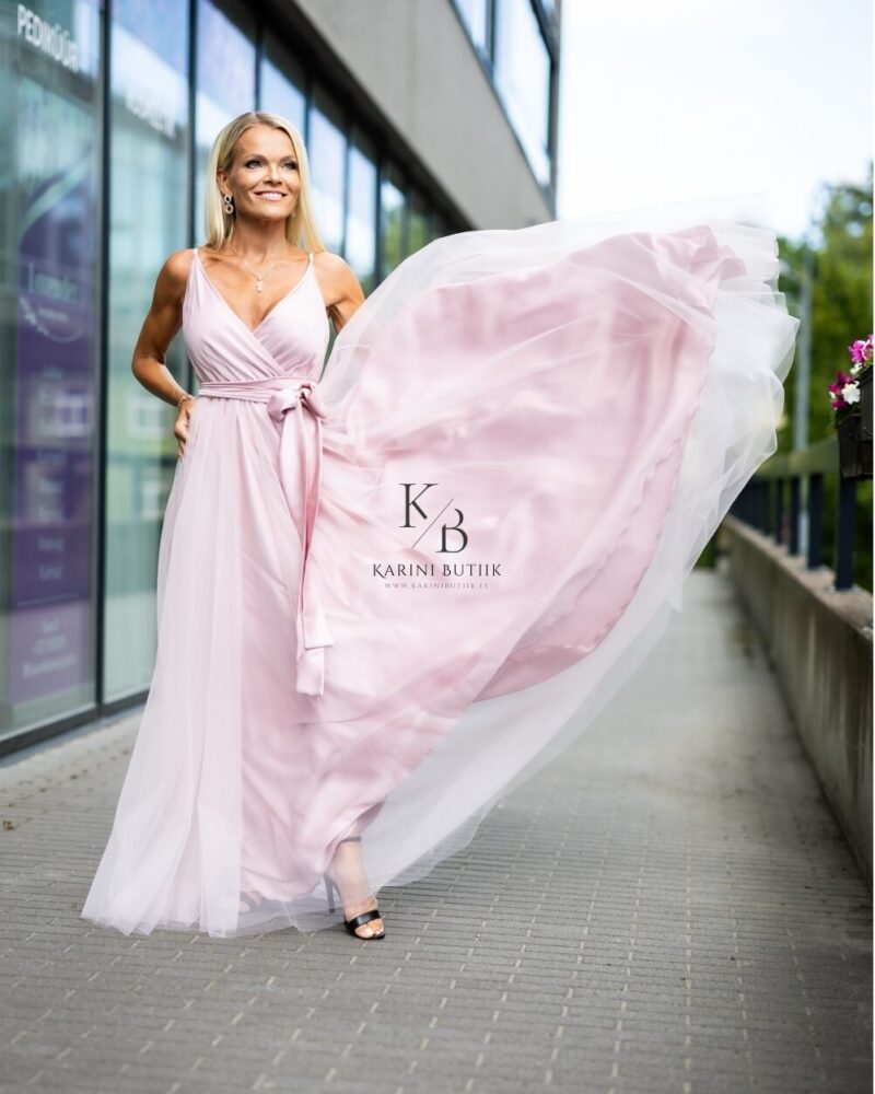 Атласное платье из тюля с атласной кружевной отделкой vanarose