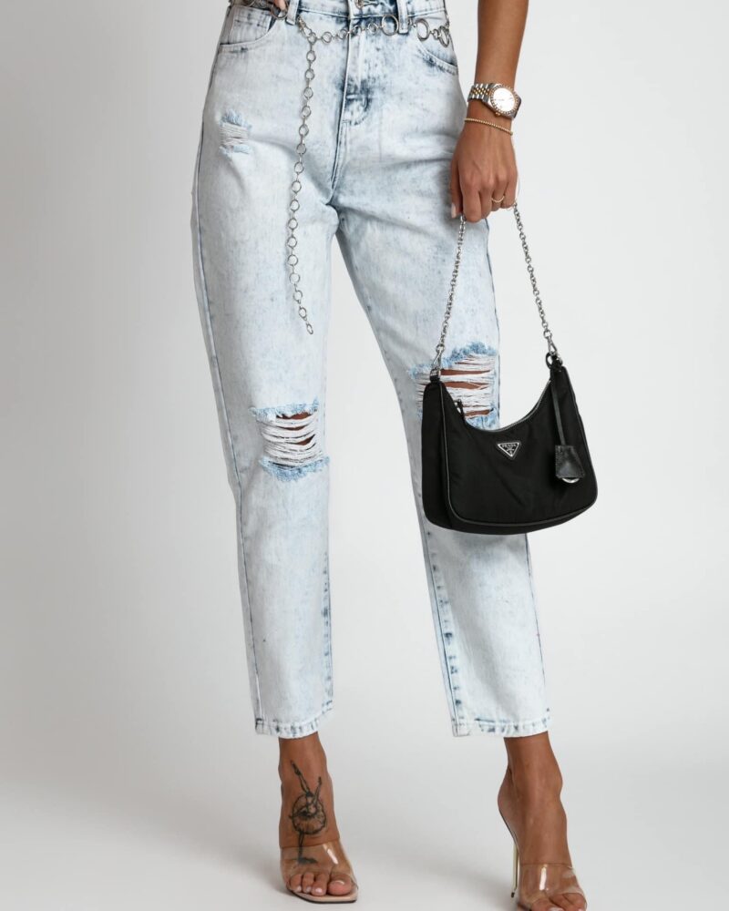 Light mom fit jeans 2198