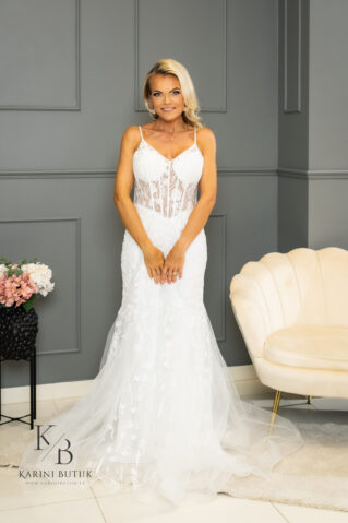 РОСКОШНОЕ СВАДЕБНОЕ ПЛАТЬЕ ЛИЛИАННА С РАЗРЕЗОМ РУСАЛКА