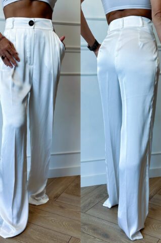 SATIN TEXTILE TROUSERS