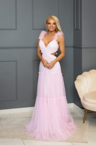 Seljat seotav tüll maksikleiet