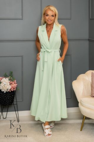 Strapless belted dress