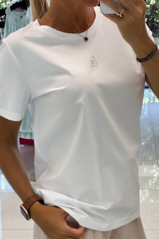 Elegant slim-cut T-shirt with padding