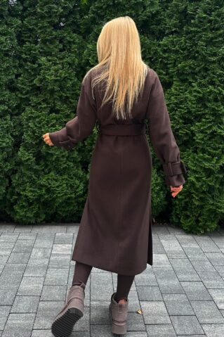 Kvaliteetne talvemantel tumepruun