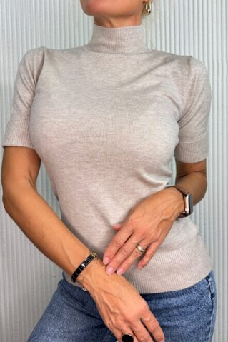 Madala püstkraega sviiter lühikeste varrukatega