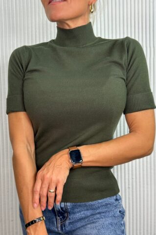 Madala püstkraega sviiter lühikeste varrukatega