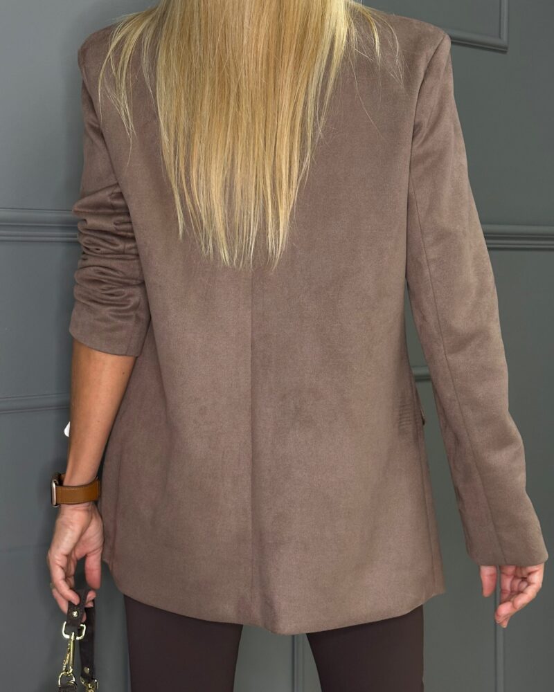 Soft faux suede blazer