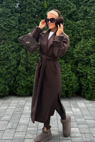 Kvaliteetne talvemantel tumepruun