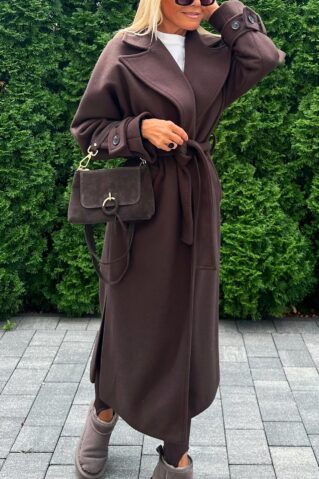 Kvaliteetne talvemantel tumepruun