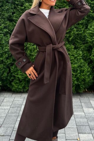 Kvaliteetne talvemantel tumepruun