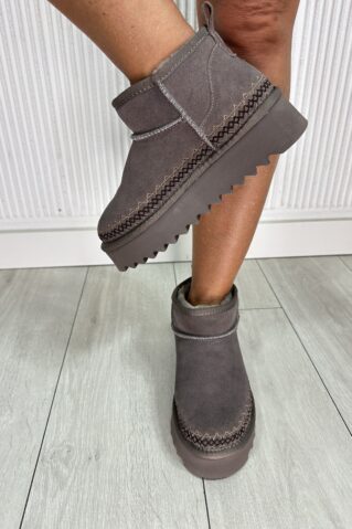 Naiste soojad naturaalsest nahast platvormsaapad karvavoodriga