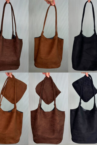 Seemisnahksest riidest käekott