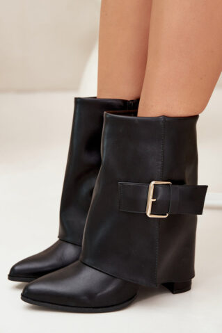 Mustad naiste kontaga saapad