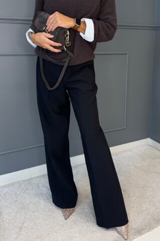 Mustad sirge lõikega paksemad tekstiilpüksid