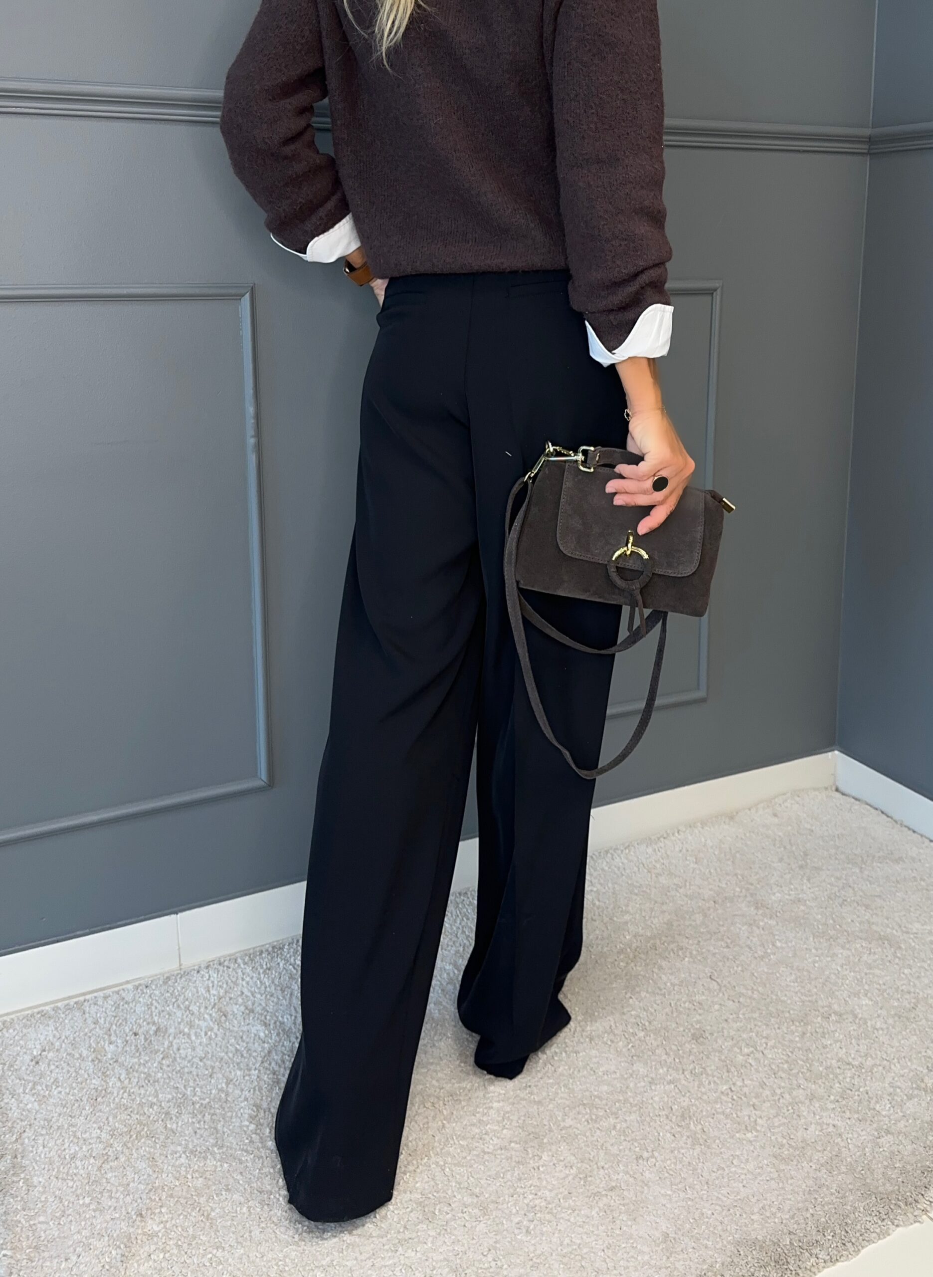 Mustad vabalt langevad tekstiilpüksid — изображение 4