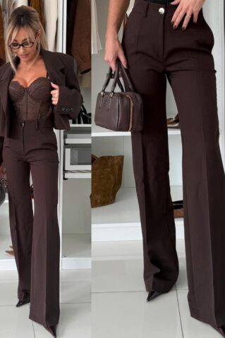 Pruunid premium tekstiilpüksid