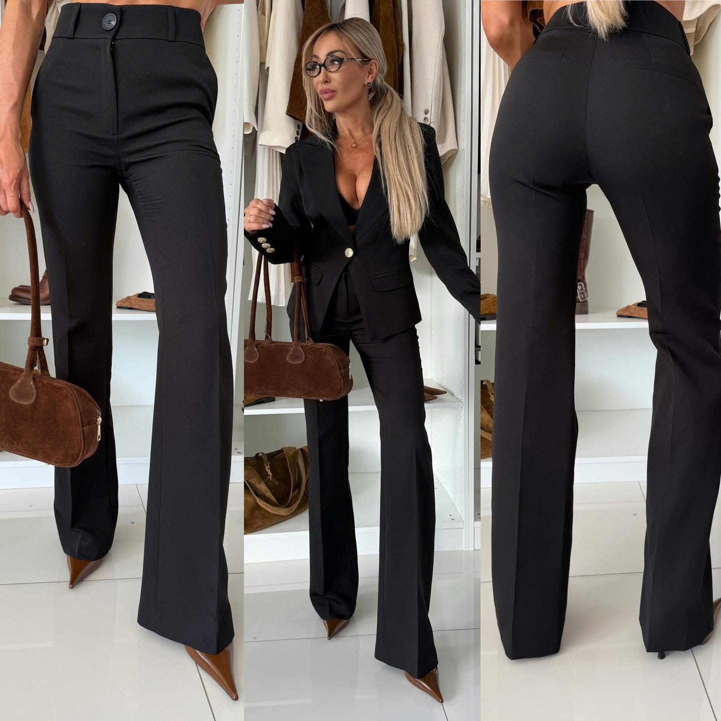 Mustad premium tekstiilpüksid