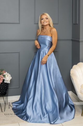 Korseti lõikega taskutega maksikleit