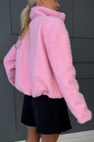 Stiilne bomber jakk õhukese voodriga – roosa, must ja beež (XS–M)