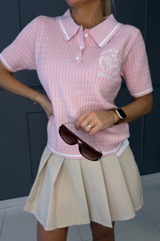 Tekstuurse koega polosärk naistele