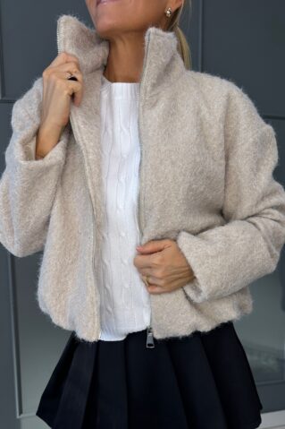 Stiilne bomber jakk õhukese voodriga – roosa, must ja beež (XS–M)