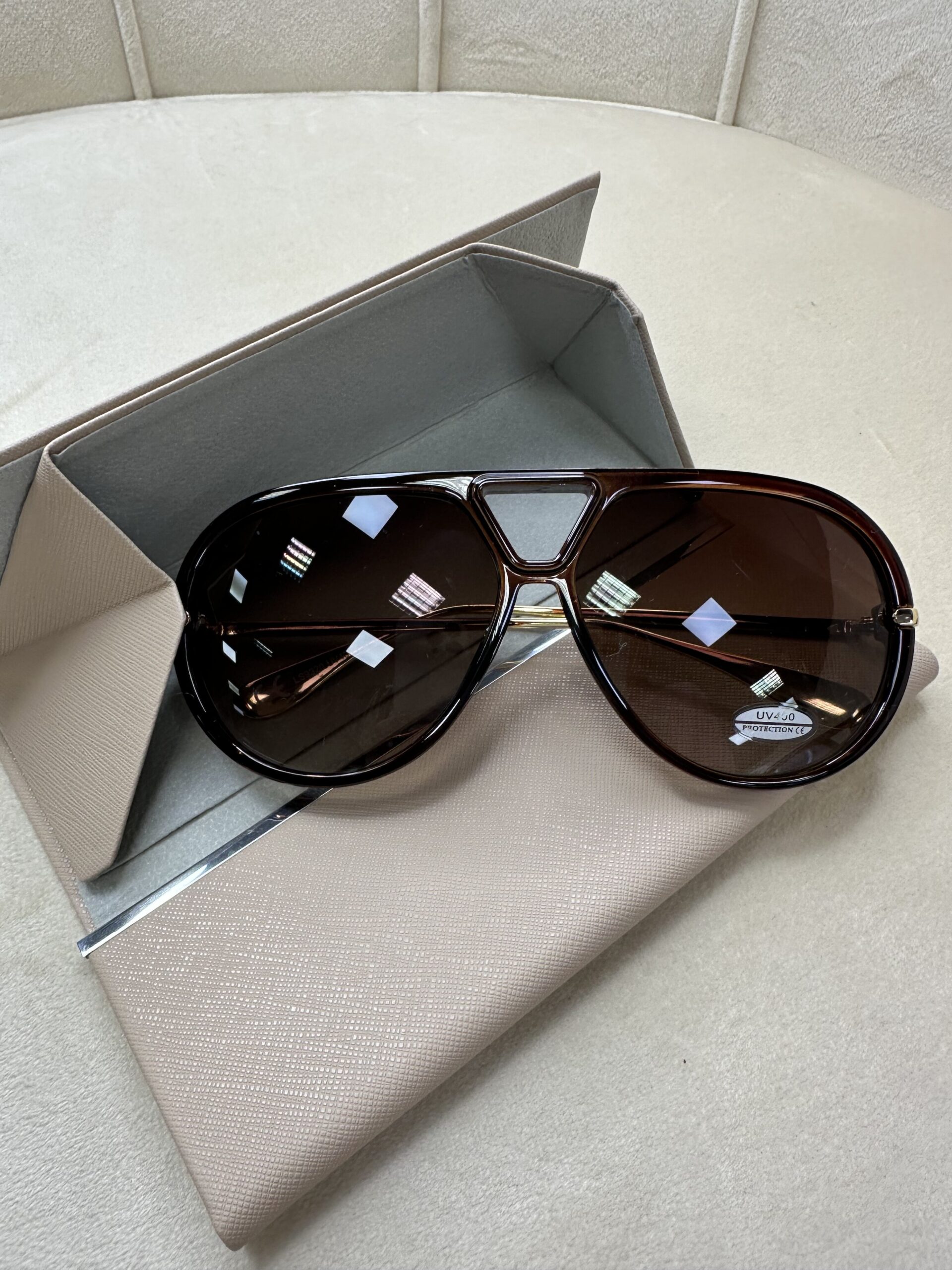 Trendy oversized sunglasses