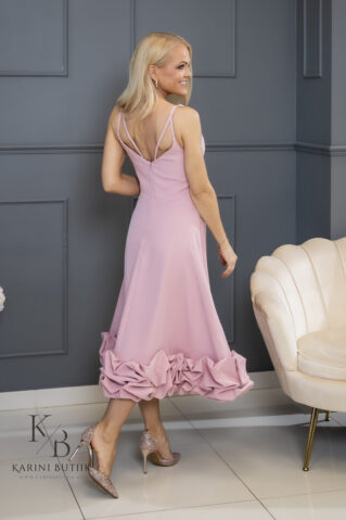 Pilkupüüdev midikleit peente õlapaeltega