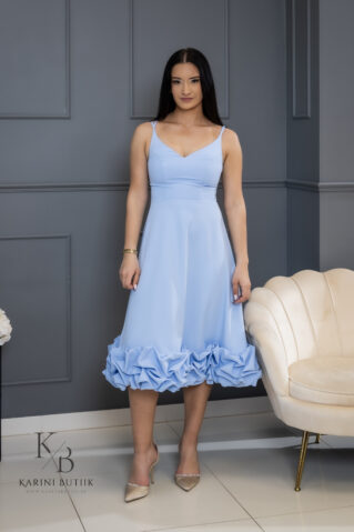 Pilkupüüdev midikleit peente õlapaeltega