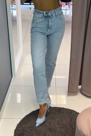 Kõrge pihaga mom-fit teksapüksid