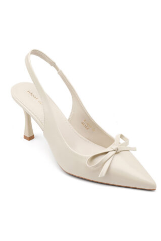 Elegantsed naiste kontsakingad beezis toonis 8 cm kontsaga pidulikeks sündmusteks.