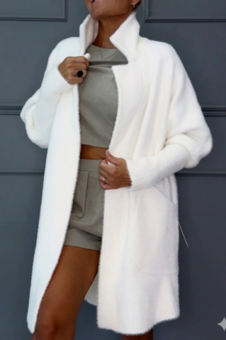 Alpaka mantel jakl valge