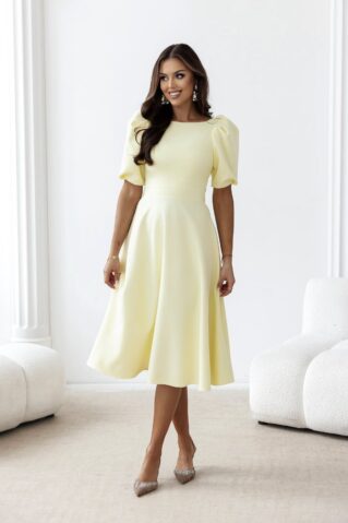 MIDI DRESS WITH THREE-QUARTER SLEEVES
