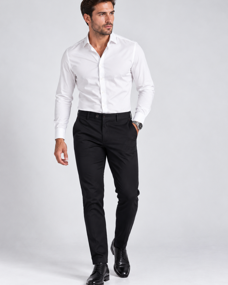 Mustjas navy sinised meeste Slim Fit püksid – Karini Butiik